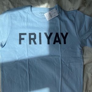 NWT!J.Crew kids T-shirt! “friyay” boys size L/10-11